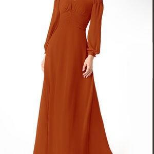 Azazie Bridesmaid dress Paprika